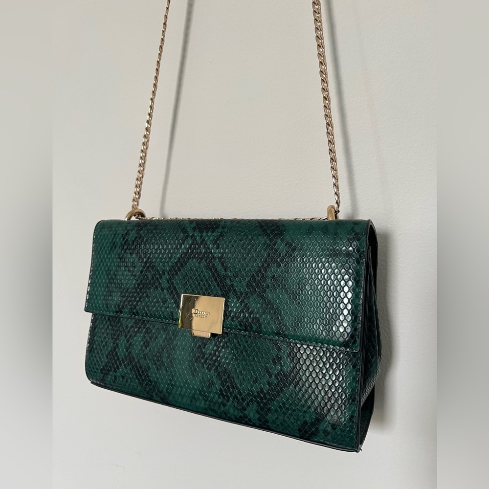 Dune London Green Snake Print Bag - Picture 2 of 4